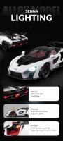 McLaren Senna Supercar Modelo a Escala 1:24 En Metal Con Sonido Y Luz Vehículo De Acción Para Coleccionistas Y Niños Regalo De Cumpleaños - details 5