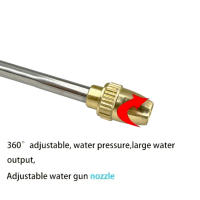 Pistola De Agua Para Jardín Y Limpieza De Coche Con Boquilla De Alta Presión Y Extensa Boquilla Herramienta De Riego Y Limpieza Metal Zn Aluminio - details 5