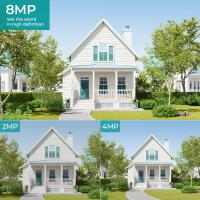 Cámara De Seguridad IP 8MP 4K Wifi Con Detección De Humanos AI Cámara De Pared Bala 2MP Visión Nocturna Color CCTV Exterior ICSee - details 2