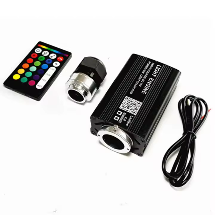 Lámpara De Ambiente Estelar Para Coche Con Control Musical Y RGB 12W 8 Colores Luz Fibras Opticas Para Decoración Del Hogar Y Vehículo DIY - 1