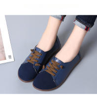Zapatos De Mujer Nuevos 2024 Primavera Cuero Genuino Antideslizantes Planos Con Cordones Mocasines De Talla Grande Oxford Casual Para Mujer - details 2