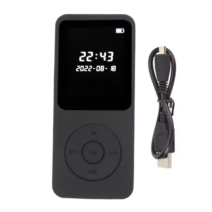 Reproductor De Música MP3 MP4 Bluetooth 5.0 Ultrafino Con Pantalla LCD Digital 1.77 Pulgadas Altavoces HD Integrados Portátil HiFi - 1