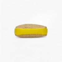 Monedero de paja y cuero genuino para mujer, bolsa de verano para playa,Cartera De VERANO, Estilo Bohemio De Verano Tejido De Hierba, Hecho a Mano,Dulce Y Fresca,Bolsillo de paja para monedas，Cartera artesanal mixta: paja natural + piel auténtica - details 5