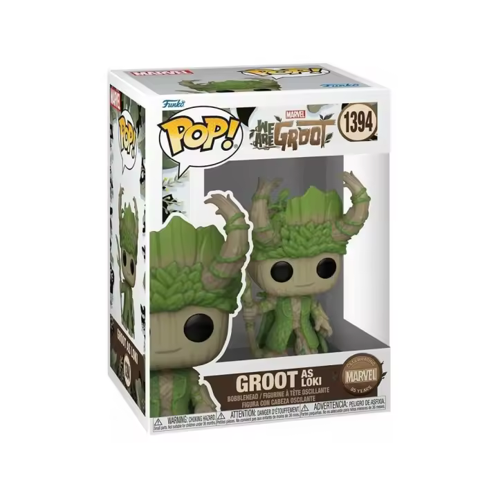 Funko Pop Marvel We Are Groot Figura Groot como Loki con Cabeza Oscilante 79517 - 1