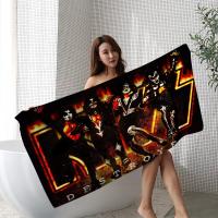 Toalla De Playa Retro-KISS Rock Band Microfibra Absorbente Secado Rápido Suave Para Yoga Natación Camping Senderismo - details 3