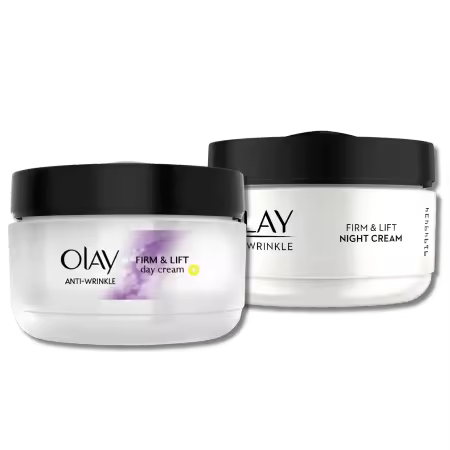 Olay Anti Edad Firmeza & Efecto Lifting Crema de Noche y Dia (2x 50 ml) - 1