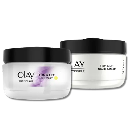 Olay Anti Edad Firmeza & Efecto Lifting Crema de Noche y Dia (2x 50 ml) - 1