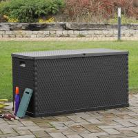 vidaXL Caja de almacenamiento de jardín antracita ratán PP 120x56x63cm - details 3