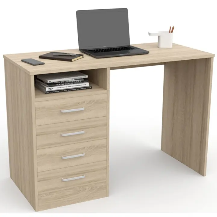 Dormidan - Escritorio con 4 cajones, mesa de oficina, despacho ordenador - 1