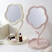 Espejo De Maquillaje Para Mesa Decoración De Hogar Roto Giratorio Desmontable Con Partes De Almacenamiento Espejo De Vestir Para Dormitorio - details 7