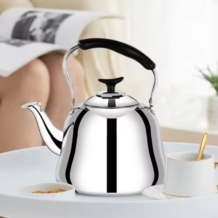 Hervidor De Agua De Acero Inoxidable Con Silbato Gran Capacidad Calentamiento Rápido Base Para Fogón Y Cocreador Inducción - 1