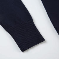 Suéter De Punto Gris Oscuro Para Mujer Estilo Minimalista Casual Suelto Cuello Redondo Manga Larga Otoño Invierno - details 3