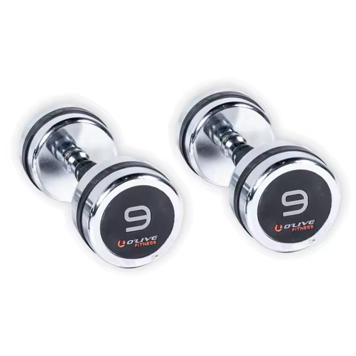 Mancuernas Cromadas O'Live Fitness, 9 Kg - 1