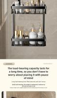 Estante De Baño Sin Perforar Organizador De Toallas Colgante Para Puerta De Ducha Espejo De Baño Almacenamiento De Artículos Para El Hogar - details 8