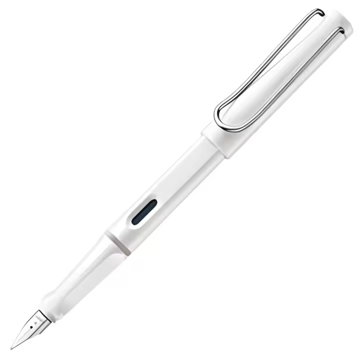 Lamy pluma estilográfica safari 019m punta media tinta azul color blanco - 1