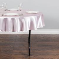 Mantel Redondo De Seda Para Bodas Y Fiestas En Color Sólido Cubierta De Mesa Para Cumpleaños Navidad Decoración De Hogar Y Banquete - details 8