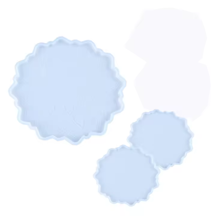 Molde de resina epoxi de cristal, bandeja de flores, alfombrilla de silicona, 3 piezas - 1