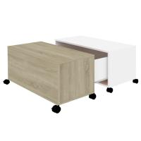Vidaxl Mesa de Centro Madera Contrachapada 75x75x38 Cm Blanco - details 7
