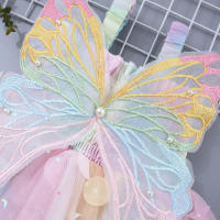 Vestido De Princesa Para Bebés Niñas Verano Con Alas De Mariposa En Malla Colorida Vestido De Cumpleaños Playa Para Niñas De 0 a 3 Años - details 3