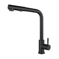 Grifo negro extraíble para fregadero de cocina, mezclador de agua fría y caliente de acero inoxidable, boquilla de pulverización, 2 modos, Flexible - details 2