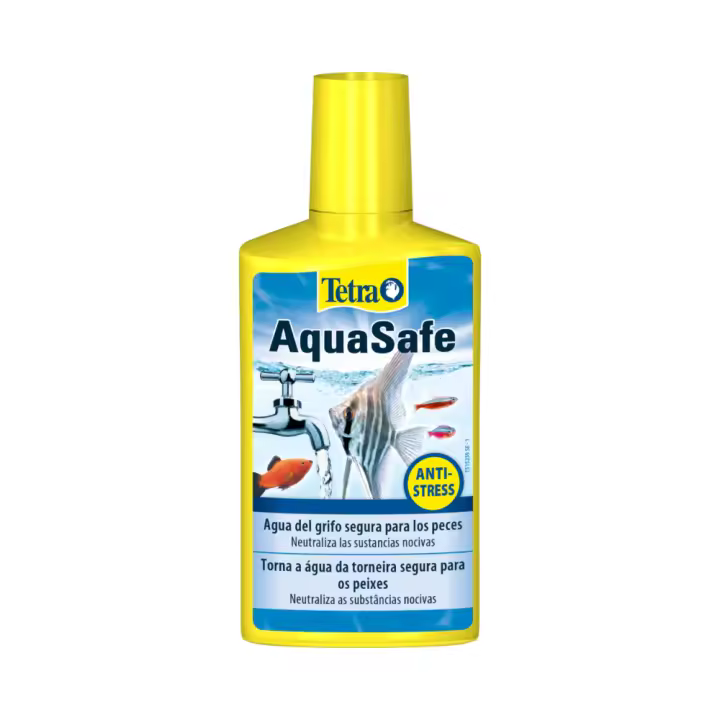 TETRA AQUASAFE PARA PECES TROPICALES. Acondicionador que elimina de forma instantánea sustancias peligrosas en el agua de grifo con efecto muy duradero. Sin efectos perjudiciales - 1