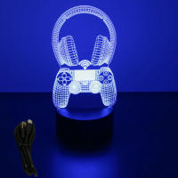 Lámpara De Noche LED NEON GAMER 3D Iluminación RGB Para Habitación De Juegos Decoración De Pared Luz De Mesa Personalizada Para Niños - details 12