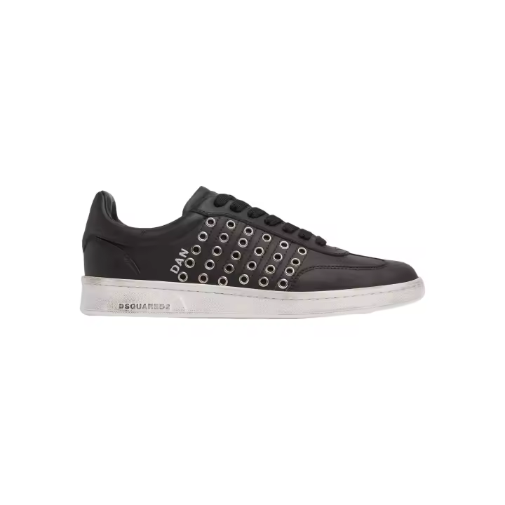 Zapatillas Deportivas DSQUARED2 Boxer con Ojales Metáicos en los Laterales Color Negro - 1