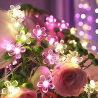Luces De LED En Forma De Flor De Cerezo 1pc Decoración De Jardín Y Interior Luces Faeiritas Para Mujer Enamorada De Hogar Y Jardín - details 0
