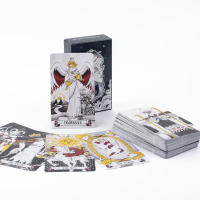 Tarot De Espejo Secreta 10.3*6Cm Arte Feminino Con Simbolismo Rich Monochrome Realm: Negro Blanco Rojo Oro Juego De Cartas - details 2