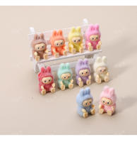 Muñeco Mini Labubu Sentado Decoración De Escritorio Juguete Lindo Colgante De Colección Regalos De Navidad Accesorios DIY Material PVC Estilo Dibujos Animados - details 4