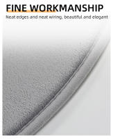 Carpetas Redondas Gruesas De Bolitas De Plata Para Sala De Estar Suaves Para Hogar Y Dormitorio De Niños Decoración De Salon Antideslizantes Impermeables Y Resistente Al Desvanecimiento - details 7