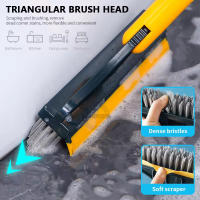 Cepillo De Piso Rotativo 3 En 1 Con Mango Largo Cabeza Triangular De 120 Grados Para Baño Y Cocina Microfibra Ecológica - details 4