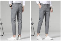 Pantalones Largos De Negocios Para Hombre Con Rayas Y Cuadros De Alta Calidad Pantalones Casuales De Color Sólido De Pierna Larga Para Oficina Marcas De Ropa - details 11