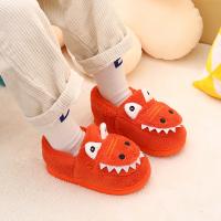 Pantuflas Verdes De Peluche Para Niños Con Patrón De Dinosaurio Lindo Antideslizantes Para Uso Interior Tallas Para Edad 3-6 Años - details 10