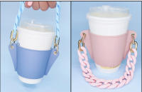 Portátil Fundas Para Taza De Café O Soda De Cuero Genuino Con Múltiples Moldes De Acero De Carbono Alto Para Cortar Reutilizable Soporte Para Tazas - details 1