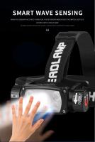 Linterna Frontal LED Potente USB Recargable 3 Modos Inducción Por Batería 18650 XHP50 Para Salidas De Noche Camping Al Aire Libre - details 10