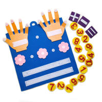 Juguetes Montessori Para Niños Juego De Aprendizaje Temprano De Conteo Con Números De Dedos En Terciopelo Educativo Para Inteligencia Infantil - details 5