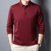 Camisa Polo Larga Para Hombres Con Estampado De Letras En La Cuello Cuello Redondo Casual Top De Poliéster Ajuste Regular - details 10