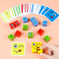 Juego Interactivo De Construcción De Cubos De Madera Con Expresiones Emocionales Juguetes Montessori Para Niños Y Niñas Educativos Para Aprendizaje De Emociones - details 10