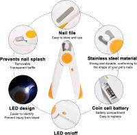 Cortaúñas para mascotas with Luz LED, cortaúñas para Perros anticuerpo para Raza Pequeños y grandes-Naranja - details 2