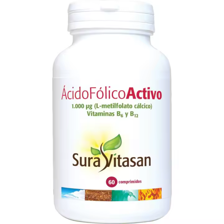 Ácido Fólico Activo 60 comp. Sura vitasan - 1