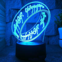 Lámpara De Noche 3D Luz Mágica Anillo Creativo Regalo Para Dormitorio Lámpara De Mesa USB Pequeña Para Leer Antes De Dormir - details 7