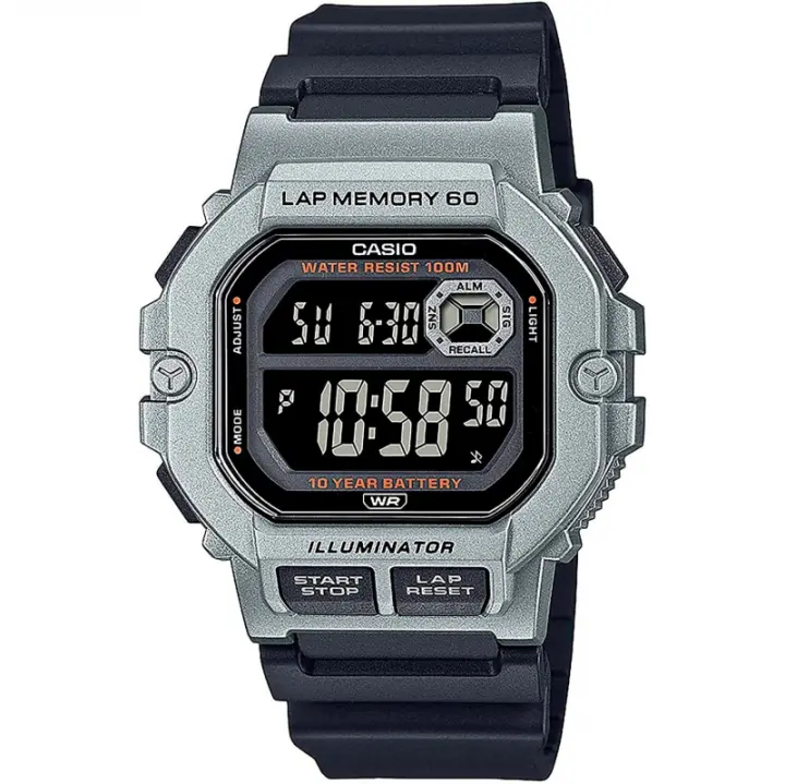 Casio Ws-1400h-1bvef Fishing Gear Reloj Para Para Hombre Color Negro - 1