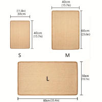 Alfombra De Rasguño Para Gatos Naturales De Sisal Protectora Para Sofás Y Carpetas Matriz Horizontal De Rasguño Para Piso - details 5