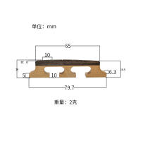 Ponte De Banjo Estándar De Madera Maple Y Ébano Para 4/5/6 Cuerdas Con Medio De Anclaje De Madera Material Del Sillín De Banjo - details 8