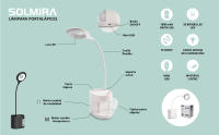 Lámpara de Escritorio LED con Portalápices, Batería de 1800 mAh, Luz Blanca Ajustable, Diseño Portátil y Recargable - details 0