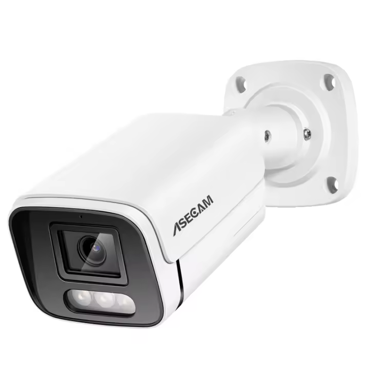 Cámara IP 4K 8MP Exterior POE H.265 Onvif Metal Bullet CCTV Vigilancia Nocturna En Color Cámara De Seguridad Para Hogar Con Audio - 1