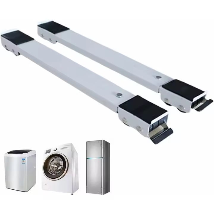 Soporte Móvil para Lavadora, Base Móvil Multifuncional Ajustable, Gabinete Base para Refrigerador, 24 Ruedas, Fijo con Cerradura, Antideslizante, Adecuado para Secadora/Gabinete/Sofá Blanco - 1