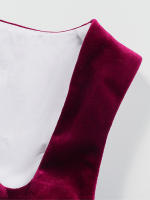 Vestido Mido Rojo De Fiesta Oktoberfest Para Mujer Vestido Dirndl Con Encaje Adecuado Para Halloween Y Oficina Estilo Elegante - details 6