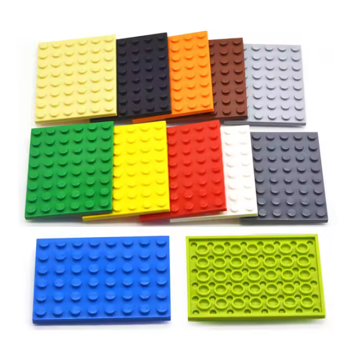 10pcs Bloques De Construcción DIY Figuras Delgadas 6x8 Puntos 12 Colores Educativos Creativos Tamaño Compatible Con 3036 Juguetes Para Niños - 1
